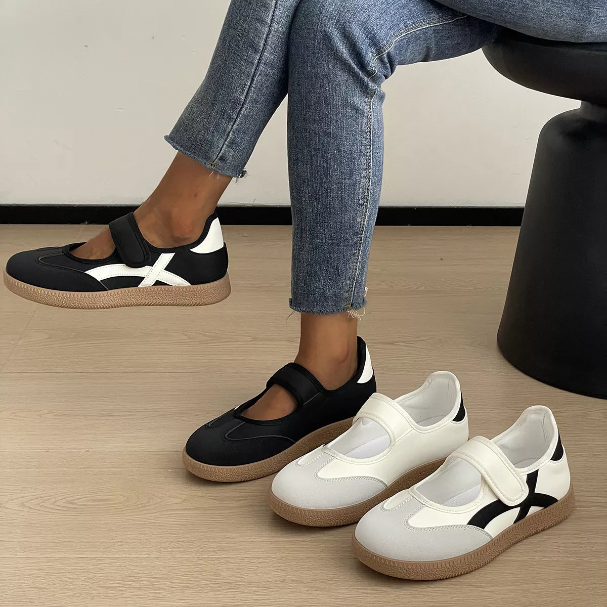 Round Toe Slip-Ons - round toe flat slip-on shoes, view 1