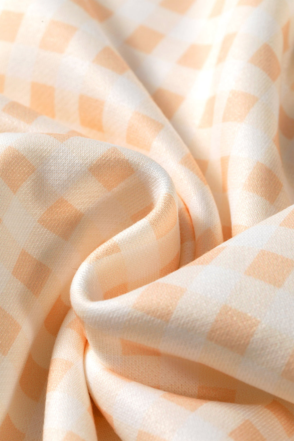 Gingham plaid set fabric texture detail