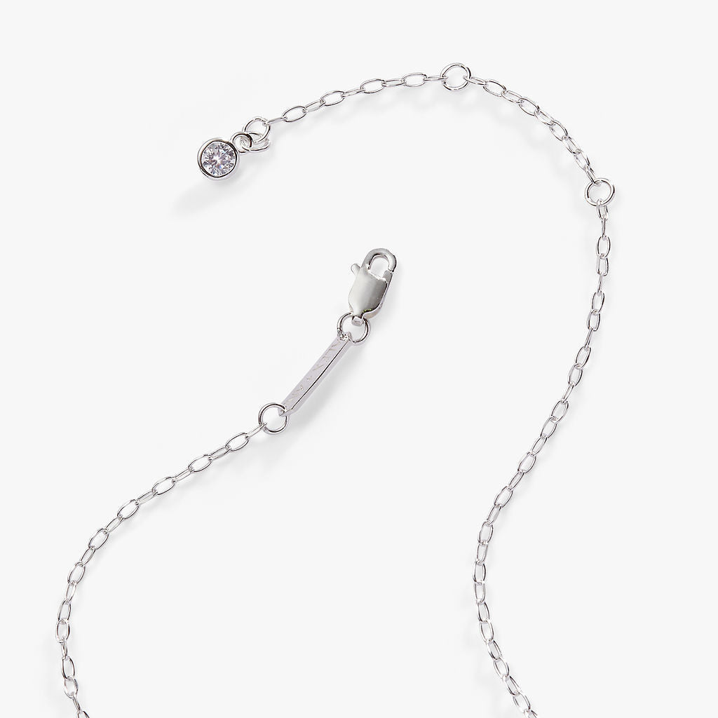 Initial G Precious Elongated Necklace - styled on model
