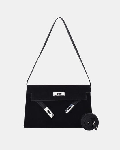 Suede Leather Strap Shoulder Bag