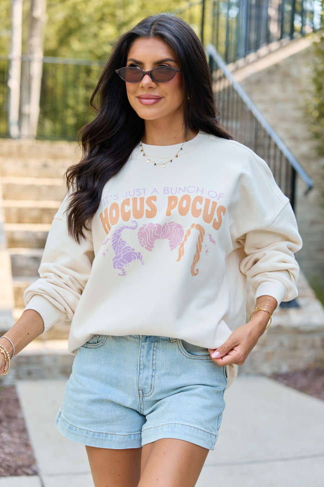 Hocus Pocus Trio Cream Graphic Sweatshirt, back view