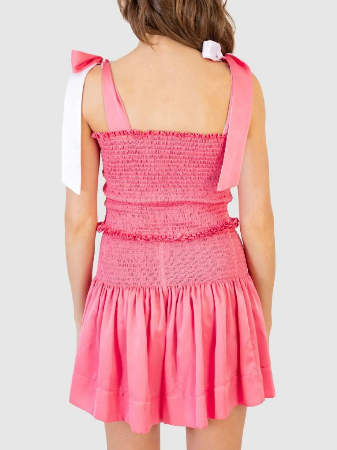 Smocked Tie Shoulder Cami and Shorts Set - smocked two-piece set, view 5