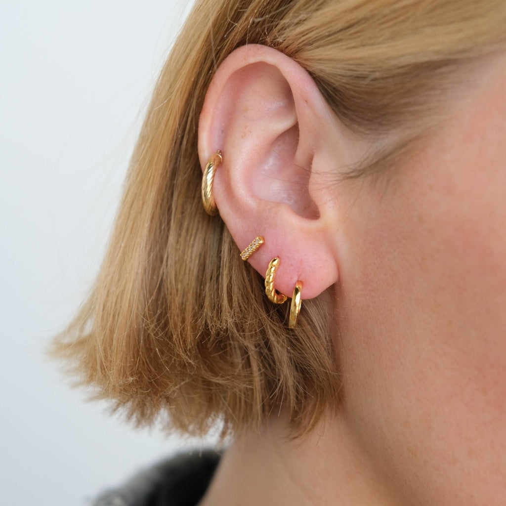 Gold Dainty Earring Set, PVD plated waterproof earrings