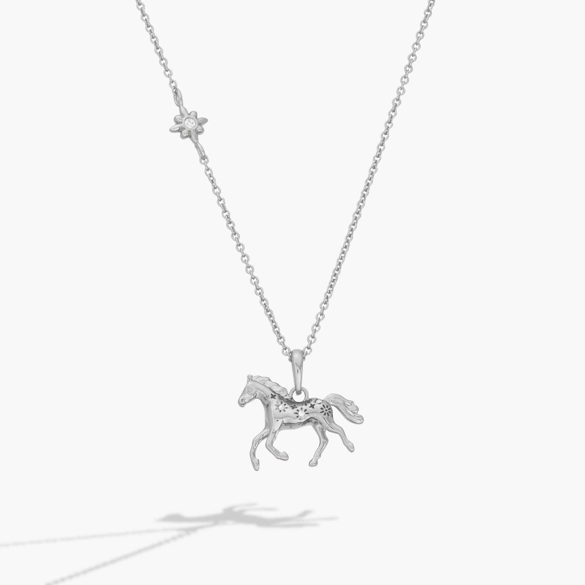 Horse Girl Pendant Necklace close-up
