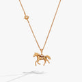 Horse Girl Pendant Necklace close-up