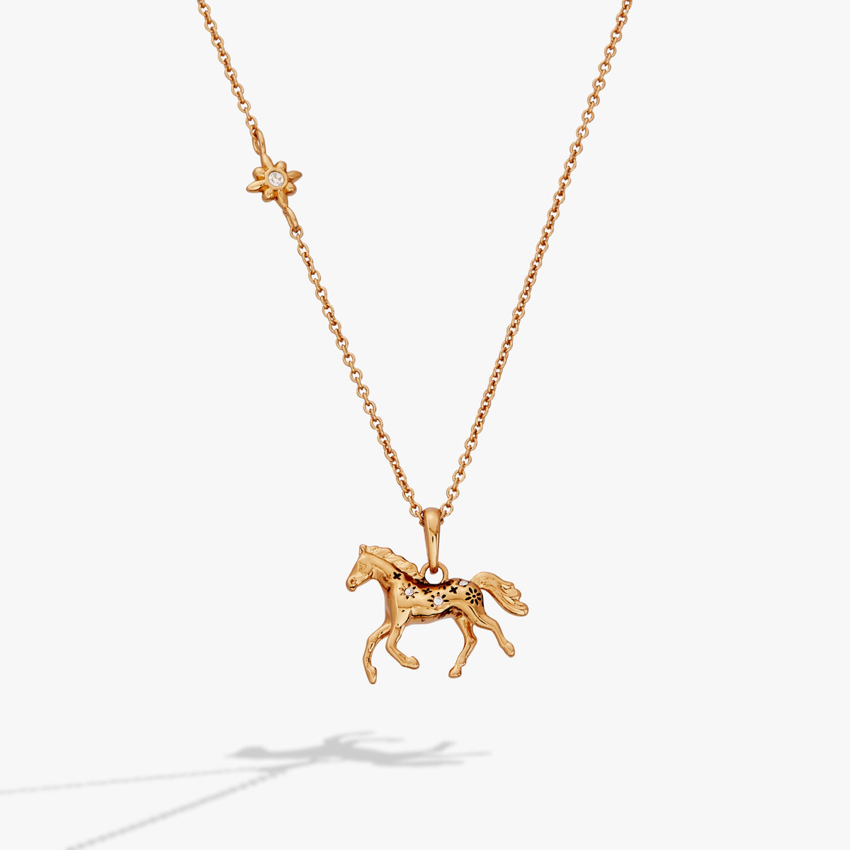 Horse Girl Pendant Necklace close-up