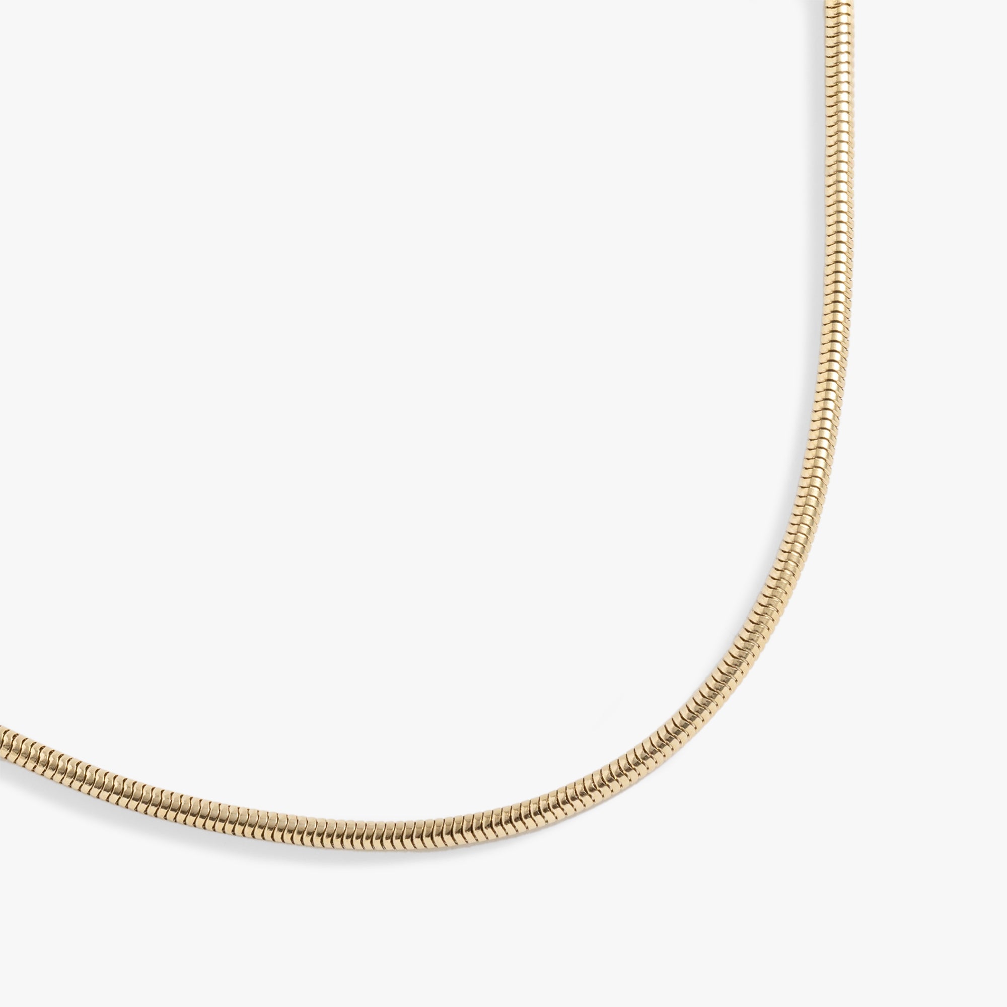 Round Herringbone Charm and Layering Necklace in Stainless Steel Gold - herringbone pendant on adjustable chain