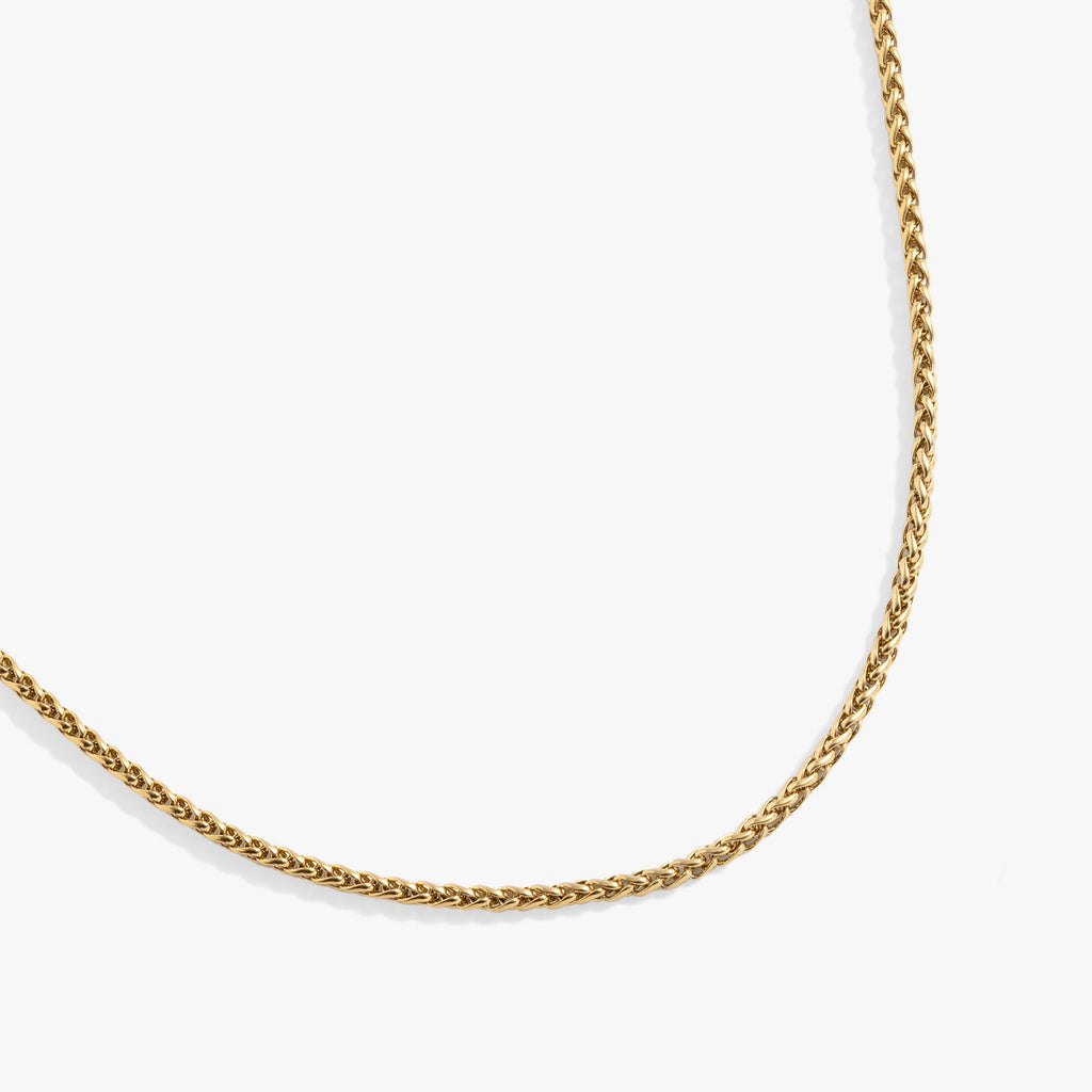 Wheat Chain Charm and Layering Necklace - layered with other necklaces