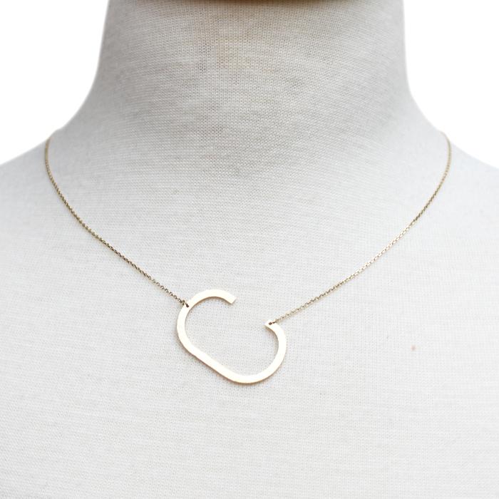 Monogram Collection Initial Necklace - layered with other necklaces